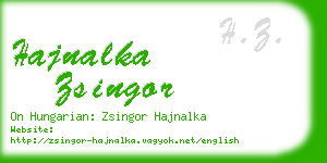 hajnalka zsingor business card